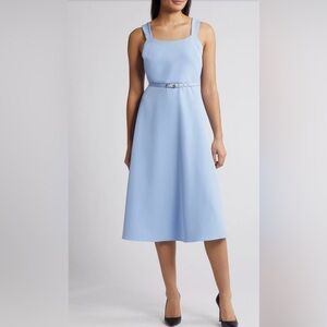 NWT Sz. 4 Anne Klein Sky Blue Midi Dress